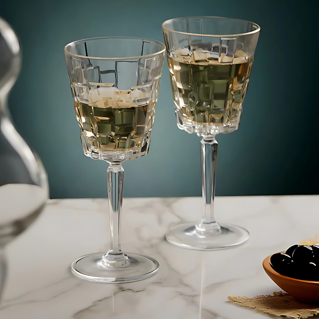 Crystal Cut Wine Glass (Pack Of 6)