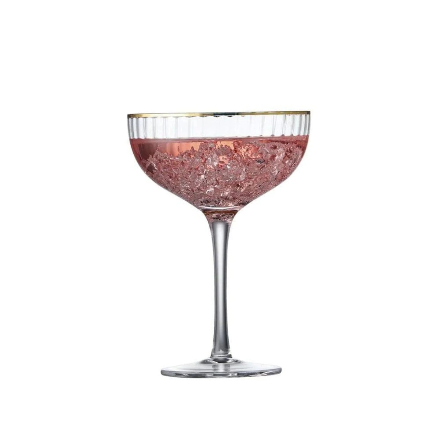 Gold Rim Coupe Glass