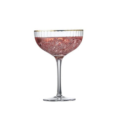 Gold Rim Coupe Glass
