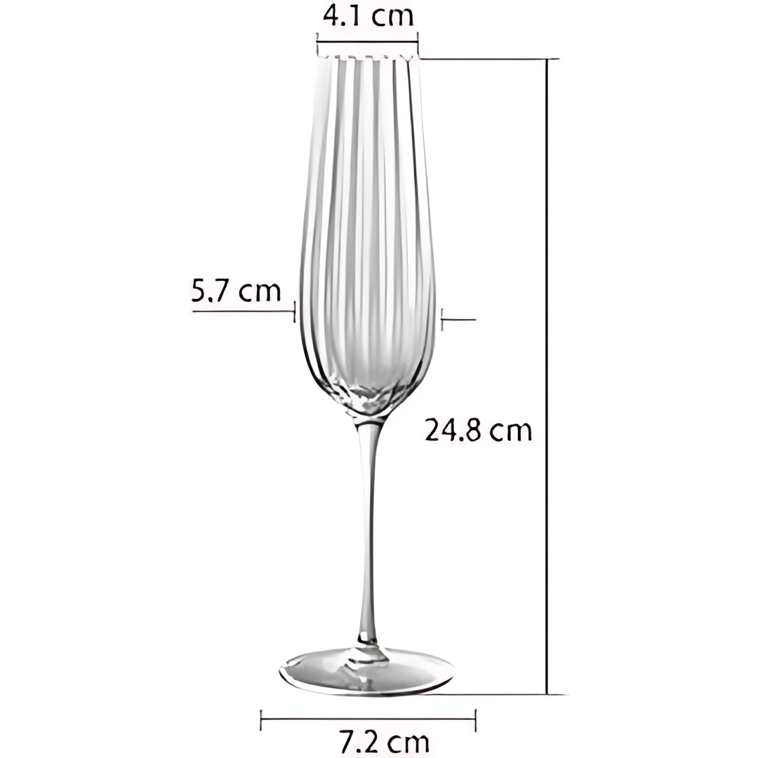 Ribbed Champagne Glass (Set Of 6)
