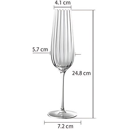 Ribbed Champagne Glass (Set Of 6)