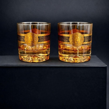 Crown & Crest Whiskey Glass - Made In Italy - Set Of 6