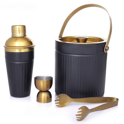 Golden Black Ice Bucket Set