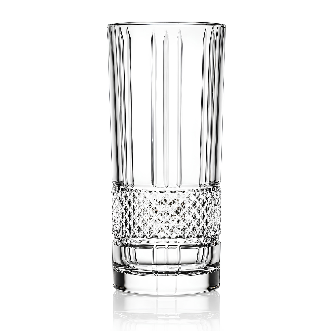 Quirky Crystal Hi Ball Glass – Set of 6 | Made in Italy
