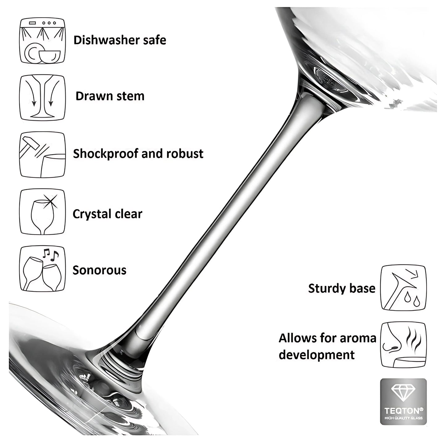 Crystal Fluted Champagne Glass (Pack Of 6)
