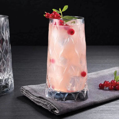 Leafy Hi Ball Glass (Made In Turkey) (Set Of 4)