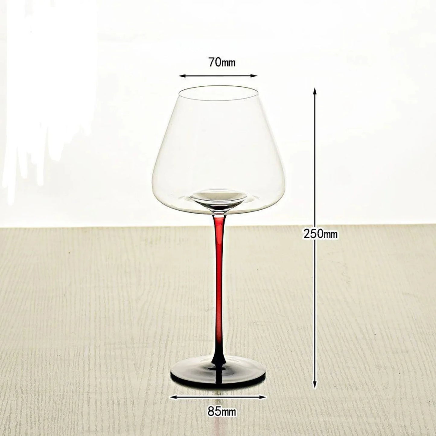 Red Stem Wine Glass (Pack Of 2) (Made In Italy)