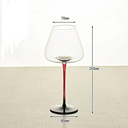 Red Stem Wine Glass (Pack Of 2) (Made In Italy)