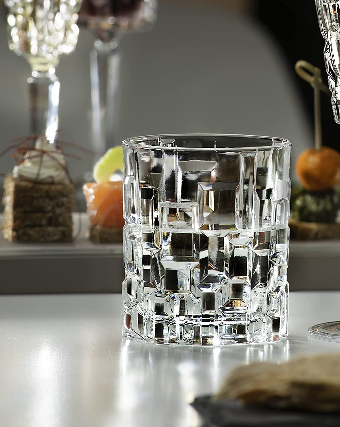 Crystal Cut Whiskey Glass - Made in Italy - Set of 6