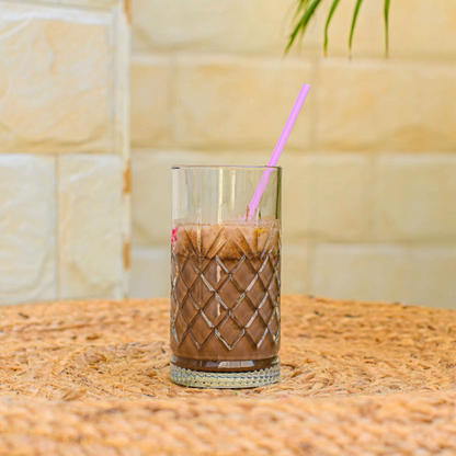 Diamond Hi Ball Glass (Pack Of 6)