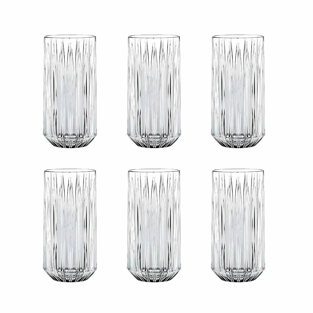 Ribbed Hi-Ball Glass (Set Of 6)