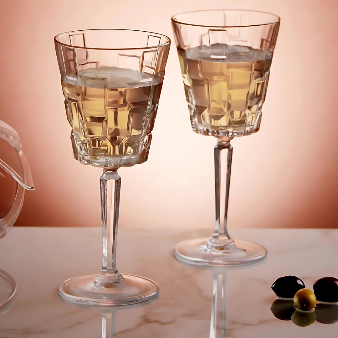 Crystal Cut Wine Glass (Pack Of 6)