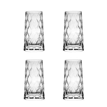 Leafy Hi Ball Glass (Made In Turkey) (Set Of 4)
