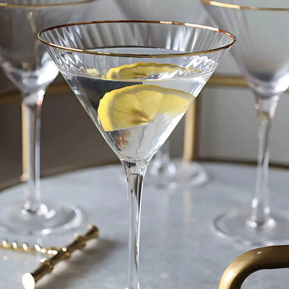 Gold Rim Martini (Set Of 2)