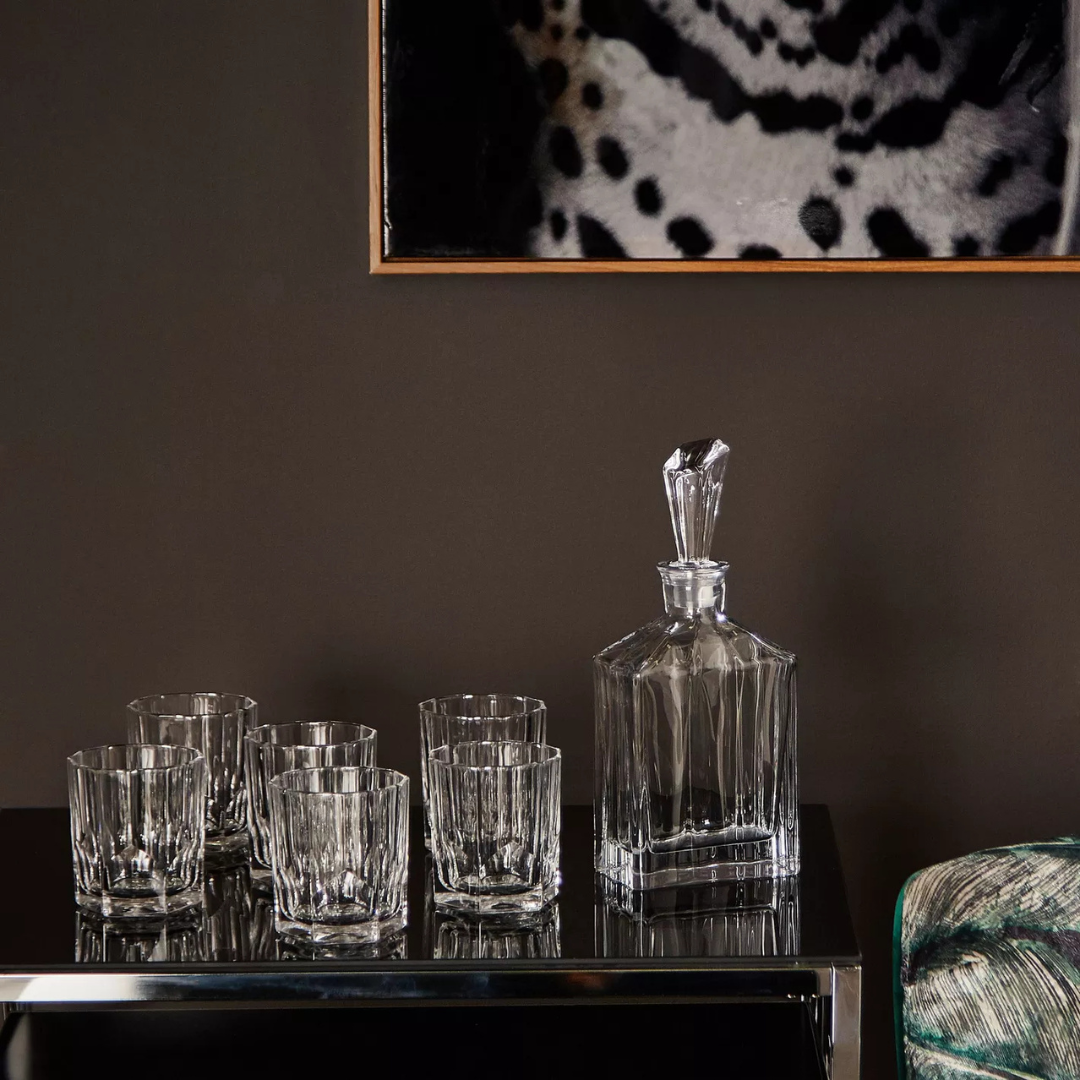 Aspen Crystal Decanter Set - Made With Sapphire Crystal