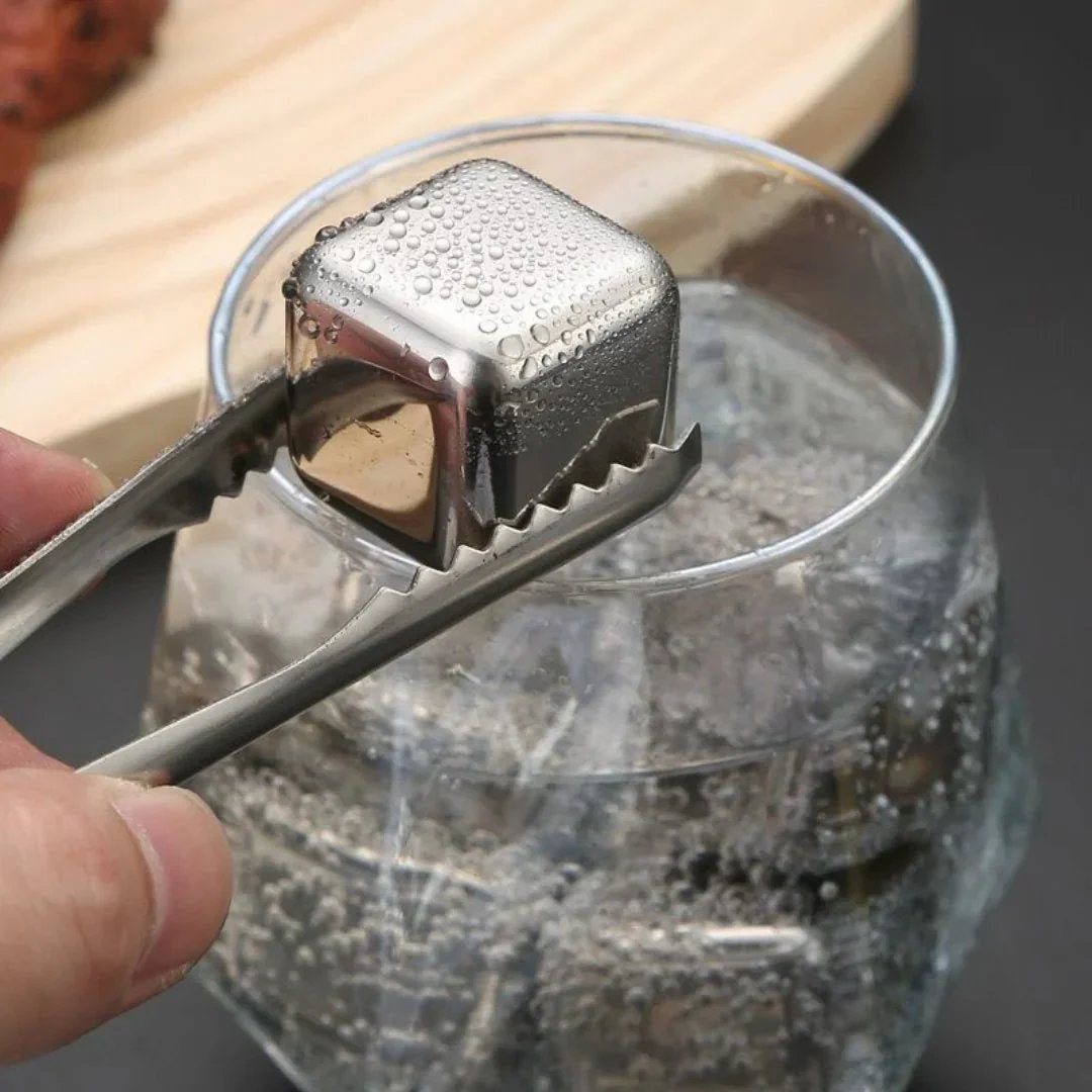 Whiskey Chilling Stones With Tong