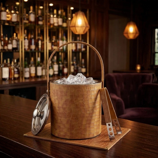 Leather Ice Bucket – Premium Barware