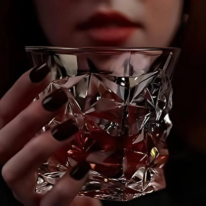 Glacier Cut Crystal Whiskey Glass - Set of 6 - Made In Italy