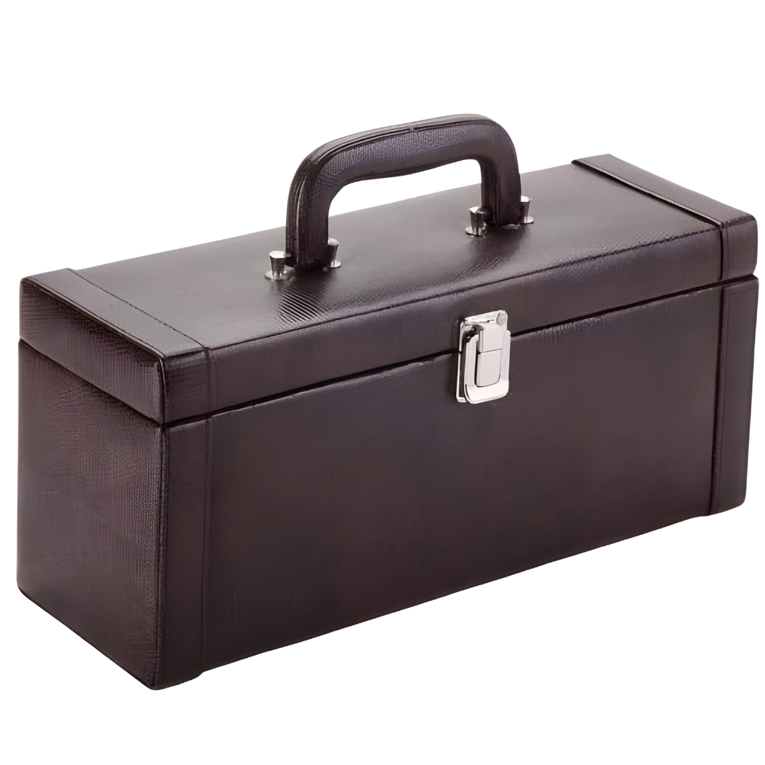 Bottle Gifting Leather Suitcase With Accessories
