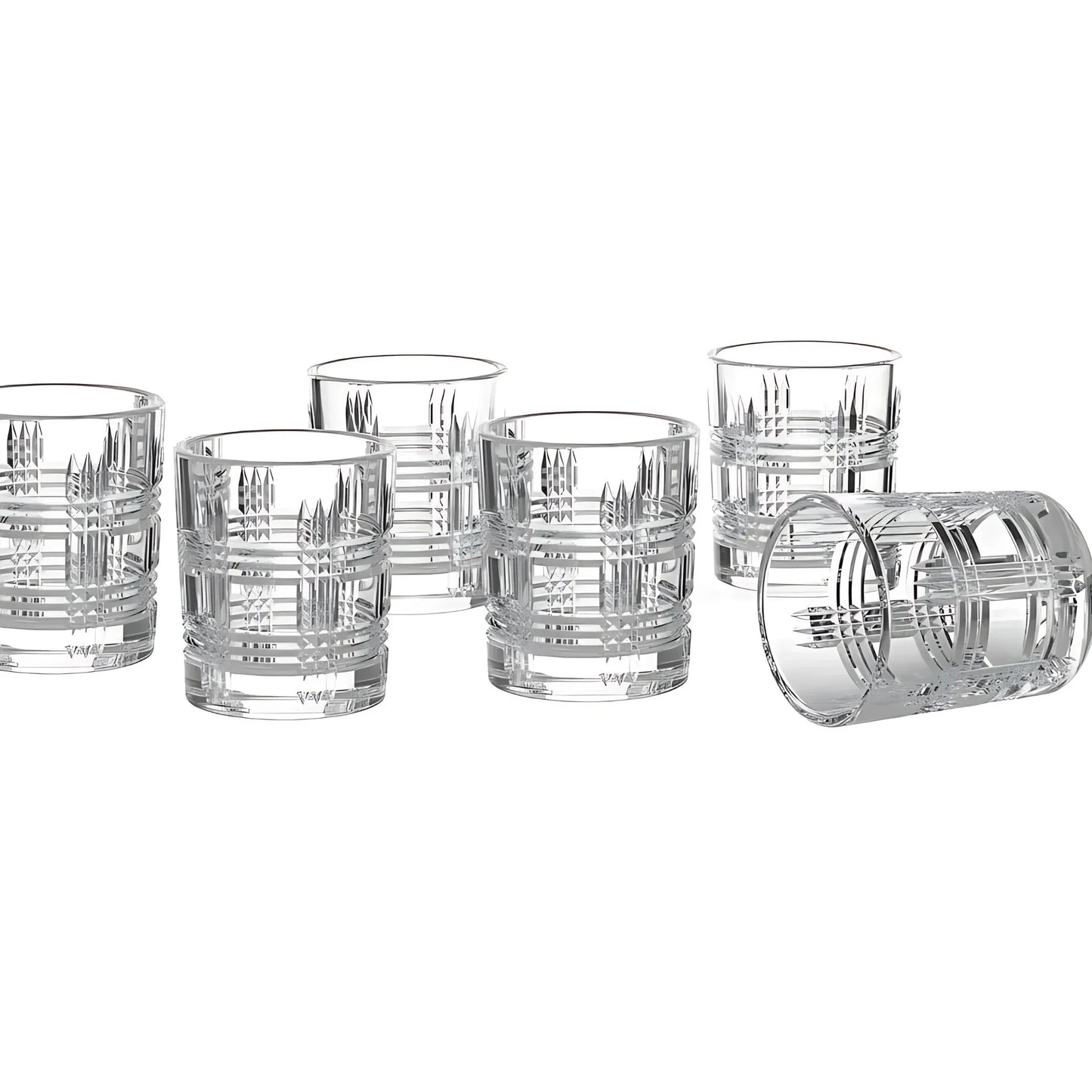 Eclipse Round Cap Crystal Whiskey Decanter Set