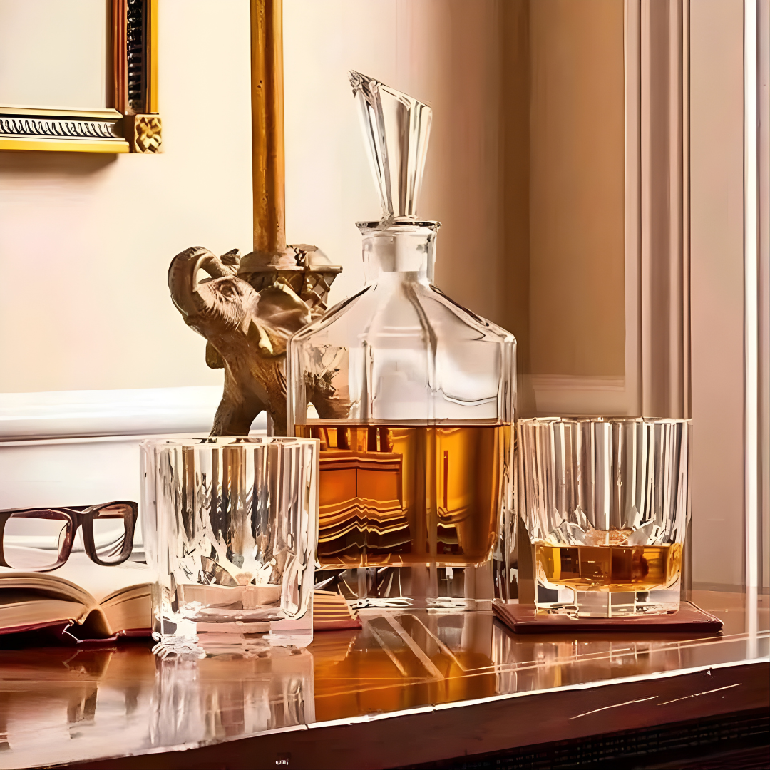 Aspen Crystal Decanter Set - Made With Sapphire Crystal