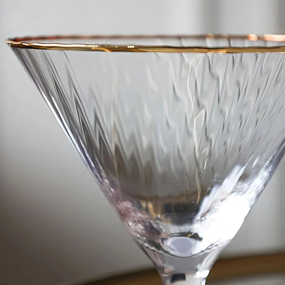 Gold Rim Martini (Set Of 2)