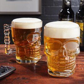 Beer Gifts for Men with skull mugs and accessories.