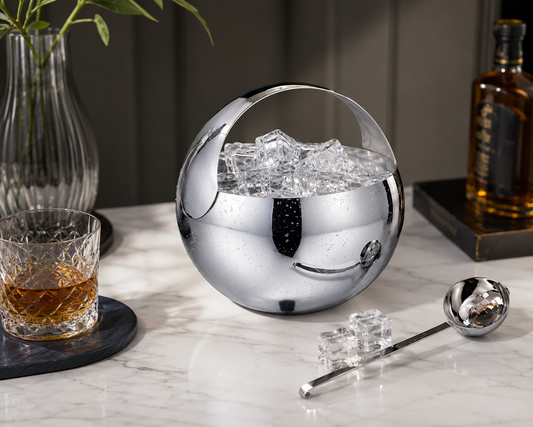Korvy Metal Ice Bucket With Metal Picker