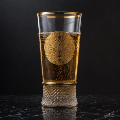 Lionheart Gold Crystal Tumbler - Set Of 6 - Made Of Bohemian Crystal