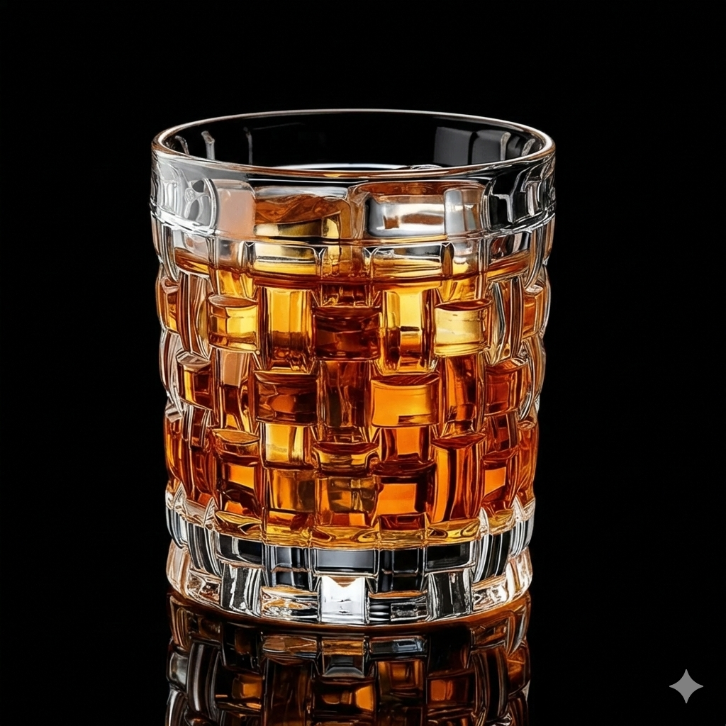 Crystal Gridlock Whiskey Tumbler (Pack Of 6) - Made Of Sapphire Crystal
