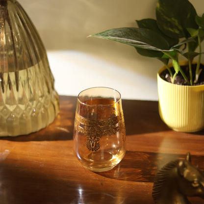 Emperors Gold Crystal Glass – Set of 6 - Made Of Bohemian Crystal