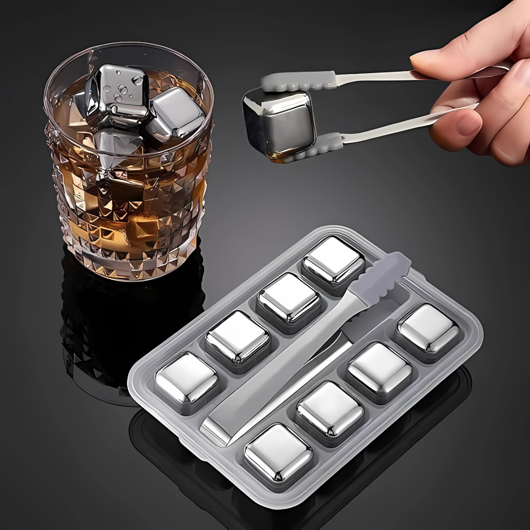 Whiskey Chilling Stones With Tong