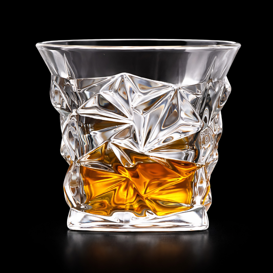 Glacier Cut Crystal Whiskey Glass - Set of 6 - Made In Italy