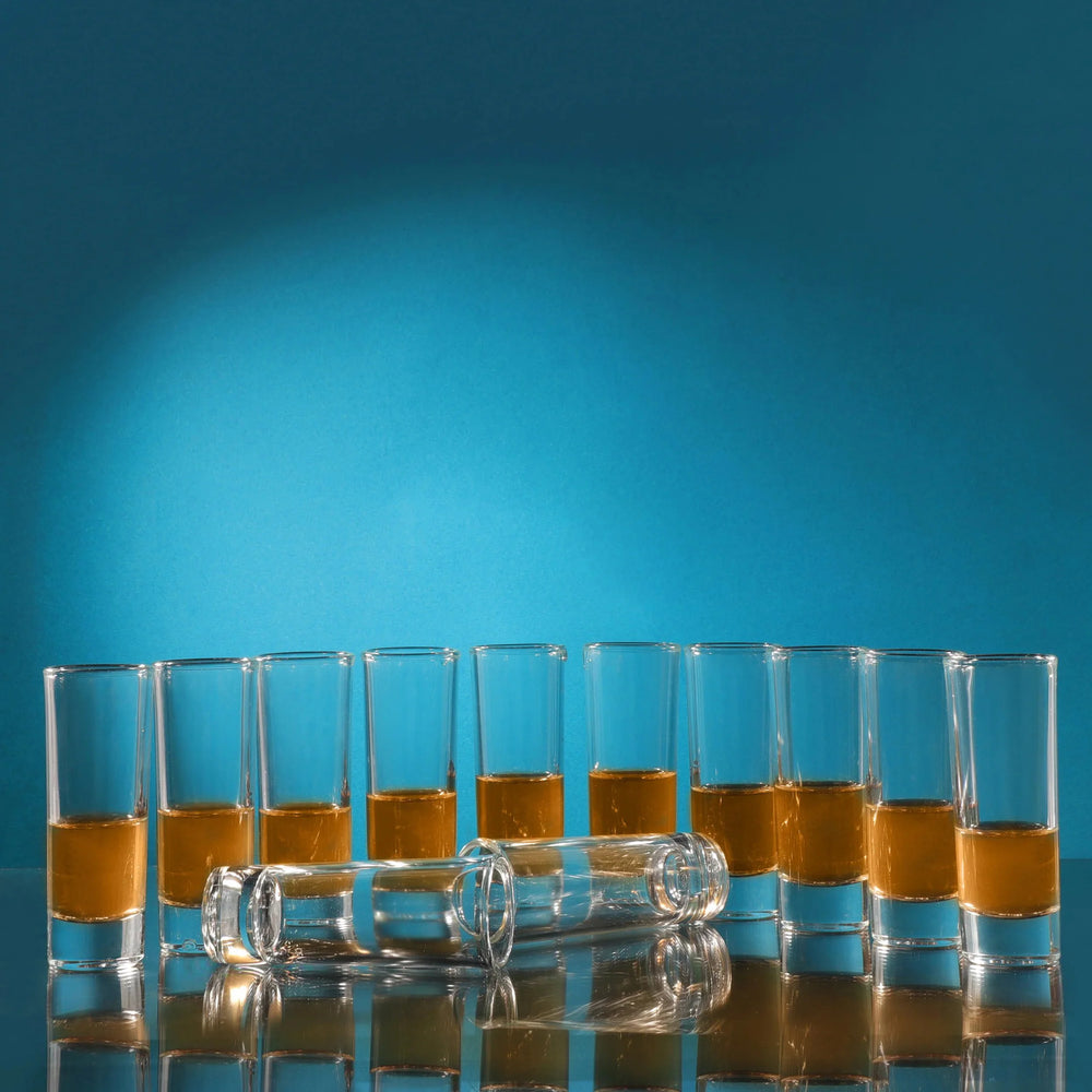 Vodka Tequila Shot Glass set, showing multiple glasses arranged for display.