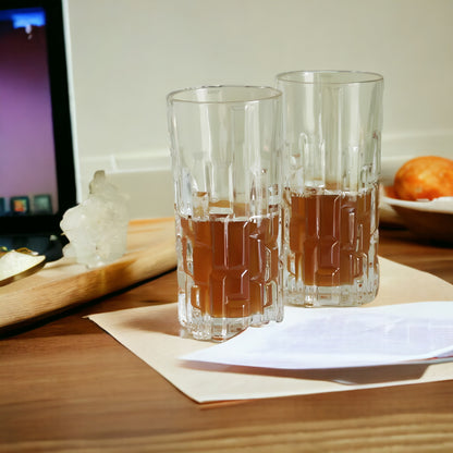 Crystal Cut Hi Ball Glass (Pack Of 6)