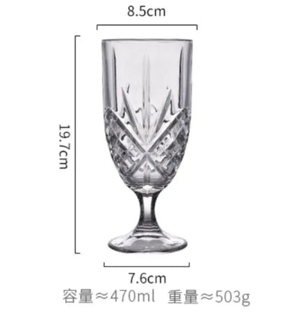 Crystal Beer Glass (Pack Of 6) - Made in Italy