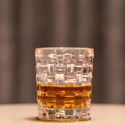 Crystal Gridlock Whiskey Tumbler (Pack Of 6) - Made Of Sapphire Crystal