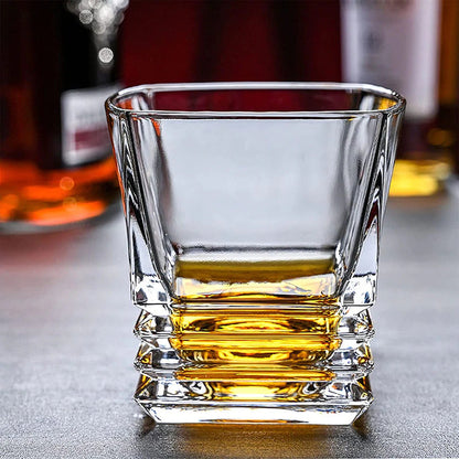 Luxury Square Whiskey Glass - Set Of 6