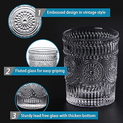 Embossed Whiskey Glass (Pack Of 6)