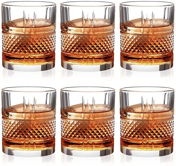 Quirky Crystal Whiskey Glass (Pack Of 6) - Made In Italy
