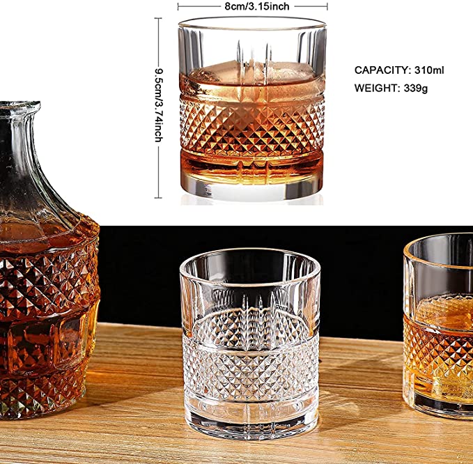 Quirky Crystal Whiskey Glass (Pack Of 6) - Made In Italy